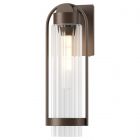Hubbardton Forge Alcove Medium Outdoor Sconce in Coastal Bronze, Clear Glass (ZM)
