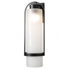 Hubbardton Forge Alcove Large Outdoor Sconce in Coastal Black, Frosted Glass (FD)