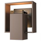 Hubbardton Forge Shadow Box Small Outdoor Sconce in Coastal Bronze 302601-1006