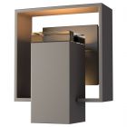 Hubbardton Forge Shadow Box Small Outdoor Sconce in Coastal Dark Smoke 302601-1008