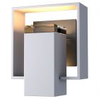 Hubbardton Forge Shadow Box Small Outdoor Sconce in Coastal Burnished Steel 302601-1010