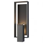 Hubbardton Forge Shadow Box Large Outdoor Sconce in Coastal Natural Iron 302605-1001