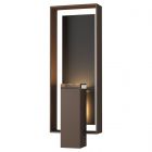 Hubbardton Forge Shadow Box Large Outdoor Sconce in Coastal Bronze 302605-1003