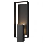 Hubbardton Forge Shadow Box Large Outdoor Sconce in Coastal Black 302605-1000