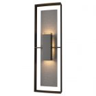 Hubbardton Forge Shadow Box Tall Outdoor Sconce in Coastal Oil Rubbed Bronze 302607-1050