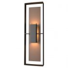 Hubbardton Forge Shadow Box Tall Outdoor Sconce in Coastal Oil Rubbed Bronze 302607-1051