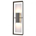 Hubbardton Forge Shadow Box Tall Outdoor Sconce in Coastal Oil Rubbed Bronze 302607-1053