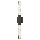 Hubbardton Forge Refraction Large Outdoor Sconce in Coastal Oil Rubbed Bronze, Clear Glass (ZM)