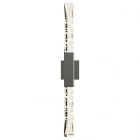 Hubbardton Forge Refraction Large Outdoor Sconce in Coastal Natural Iron, Clear Glass (ZM)