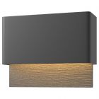 Hubbardton Forge Stratum Dark Sky Friendly LED Outdoor Sconce in Coastal Black 302630-1001