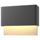 Hubbardton Forge Stratum Dark Sky Friendly LED Outdoor Sconce in Coastal Black 302630-1005