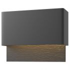 Hubbardton Forge Stratum Dark Sky Friendly LED Outdoor Sconce in Coastal Black 302630-1000