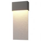 Hubbardton Forge Stratum Large Dark Sky Friendly LED Outdoor Sconce in Coastal Natural Iron 302632-1011