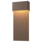 Hubbardton Forge Stratum Large Dark Sky Friendly LED Outdoor Sconce in Coastal Bronze 302632-1021