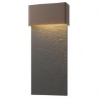 Hubbardton Forge Stratum Large Dark Sky Friendly LED Outdoor Sconce in Coastal Bronze 302632-1018