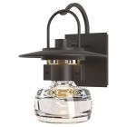 Hubbardton Forge Mason Outdoor Sconce in Coastal Oil Rubbed Bronze, Clear Glass (ZM)