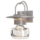 Hubbardton Forge Mason Large Outdoor Sconce in Coastal Burnished Steel, Clear Glass (ZM)