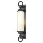 Hubbardton Forge Cavo Large Outdoor Wall Sconce in Coastal Black, Opal Glass (GG)