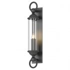 Hubbardton Forge Cavo Large Outdoor Wall Sconce in Coastal Black, Clear Glass (ZM)