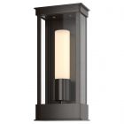 Hubbardton Forge Portico Small Outdoor Sconce in Coastal Oil Rubbed Bronze, Opal Glass (GG)