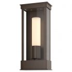 Hubbardton Forge Portico Small Outdoor Sconce in Coastal Bronze, Opal Glass (GG)