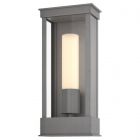 Hubbardton Forge Portico Small Outdoor Sconce in Coastal Burnished Steel, Opal Glass (GG)
