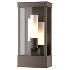 Hubbardton Forge Portico Outdoor Sconce in Coastal Bronze, Opal Glass (GG)
