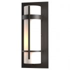 Hubbardton Forge Banded Small Outdoor Sconce in Coastal Oil Rubbed Bronze
