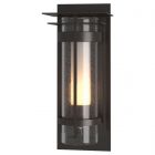 Hubbardton Forge Torch XL Outdoor Sconce with Top Plate in Coastal Oil Rubbed Bronze