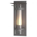 Hubbardton Forge Torch XL Outdoor Sconce with Top Plate in Coastal Burnished Steel