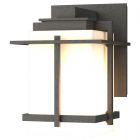 Hubbardton Forge Tourou Small Outdoor Sconce in Coastal Natural Iron, Opal Glass (GG)