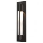 Hubbardton Forge Axis Outdoor Sconce in Coastal Oil Rubbed Bronze, Clear Glass (ZM)