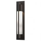Hubbardton Forge Axis Large Outdoor Sconce in Coastal Oil Rubbed Bronze, Clear Glass (ZM)
