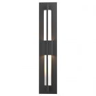 Hubbardton Forge Axis Double Small LED Outdoor Sconce in Coastal Black