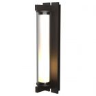Hubbardton Forge Fuse Large Outdoor Sconce in Coastal Oil Rubbed Bronze, Clear Glass (ZM)