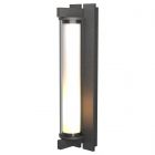 Hubbardton Forge Fuse Large Outdoor Sconce in Coastal Natural Iron, Clear Glass (ZM)