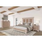 A.R.T. Furniture Alcove Panel Bedroom Set with Three Drawer Nightstand in Belgian Ivory