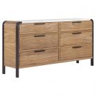 A.R.T. Furniture Portico Metal Leg Dresser in Sienna, White Plaster