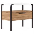 A.R.T. Furniture Portico Accent Nightstand in Sienna, White Plaster