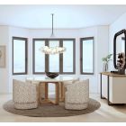 A.R.T. Furniture Portico Round Dining Set in Sienna, White Plaster