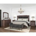 A.R.T. Furniture Revival Upholstered Bedroom Set in Napa Mahogany