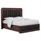 A.R.T. Furniture Revival Queen Upholstered Bed in Napa Mahogany (AAF)