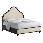A.R.T. Furniture Atrium Upholstered Queen Bed in Hand Rubbed Black with Undertones of Brown
