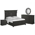 A.R.T. Furniture Atrium Panel Bedroom Set in Hand Rubbed Black with Undertones of Brown
