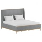 A.R.T. Furniture Loft King Upholstered Panel Bed in Natural Maple