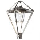 Hubbardton Forge Stellar Post Light in Coastal Burnished Steel, Clear Glass (ZM)