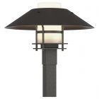 Hubbardton Forge Henry Outdoor Post Light in Coastal Natural Iron, Opal Glass (GG)
