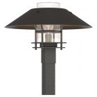 Hubbardton Forge Henry Outdoor Post Light in Coastal Natural Iron, Clear Glass (ZM)