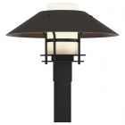 Hubbardton Forge Henry Outdoor Post Light in Coastal Black, Opal Glass (GG)
