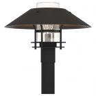 Hubbardton Forge Henry Outdoor Post Light in Coastal Black, Clear Glass (ZM)
